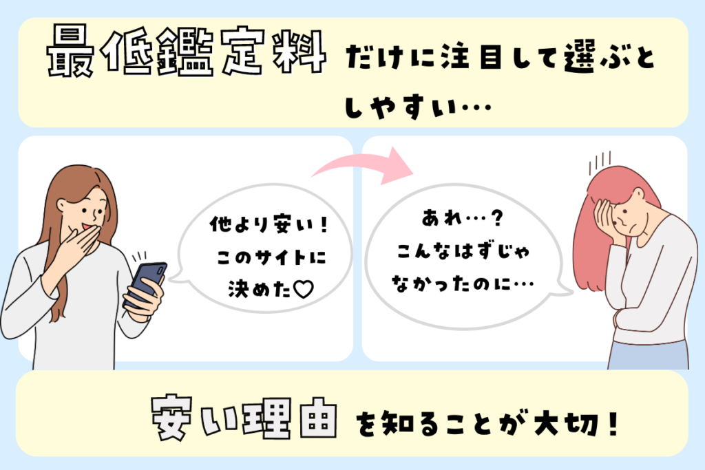 最低鑑定料だけに注目して選ぶと失敗しやすい