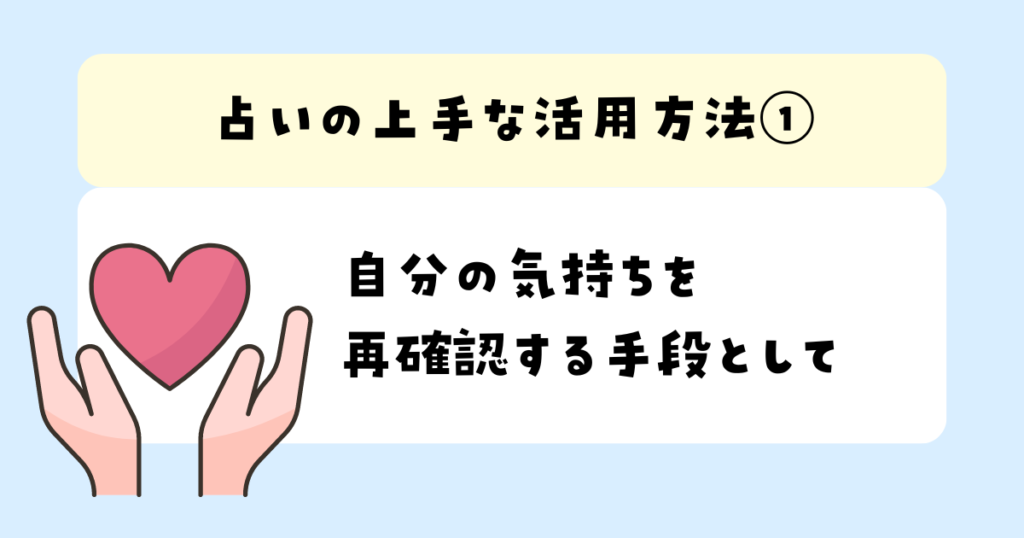 自分の気持ちを再確認する手段として