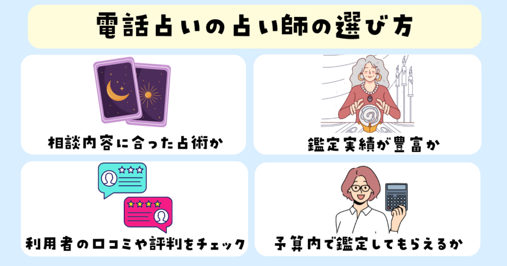 電話占いの占い師の選び方